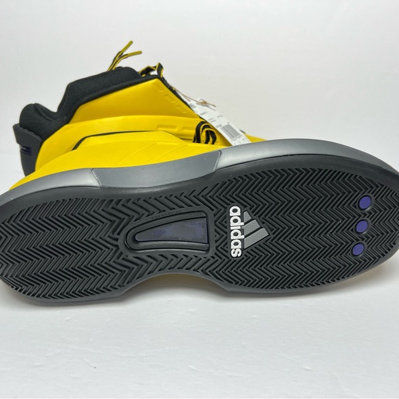 ADIDAS CRAZY 1 SNEAKERS BASKETBALL SHOES SIZE 11.5 GY3808 YELLOW METALLIC BLACK - Picture 8 of 10